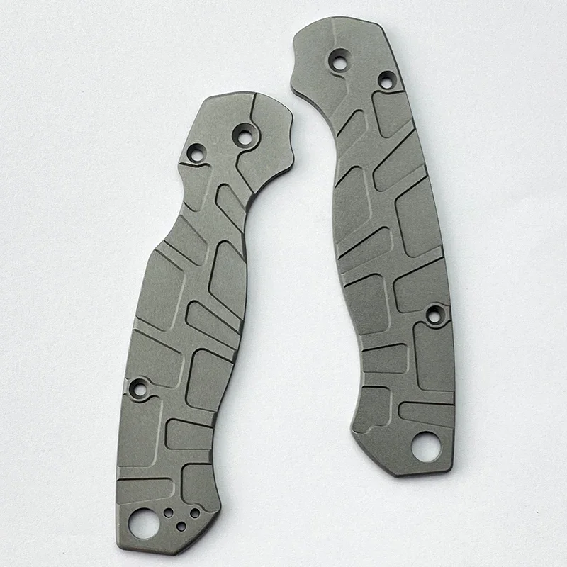 CNC Custom Aluminum Alloy Knife Handle Scales FOR Genuine Spyderco C81 Paramilitary2 Para2 Knives Grip DIY Make Accessories Part