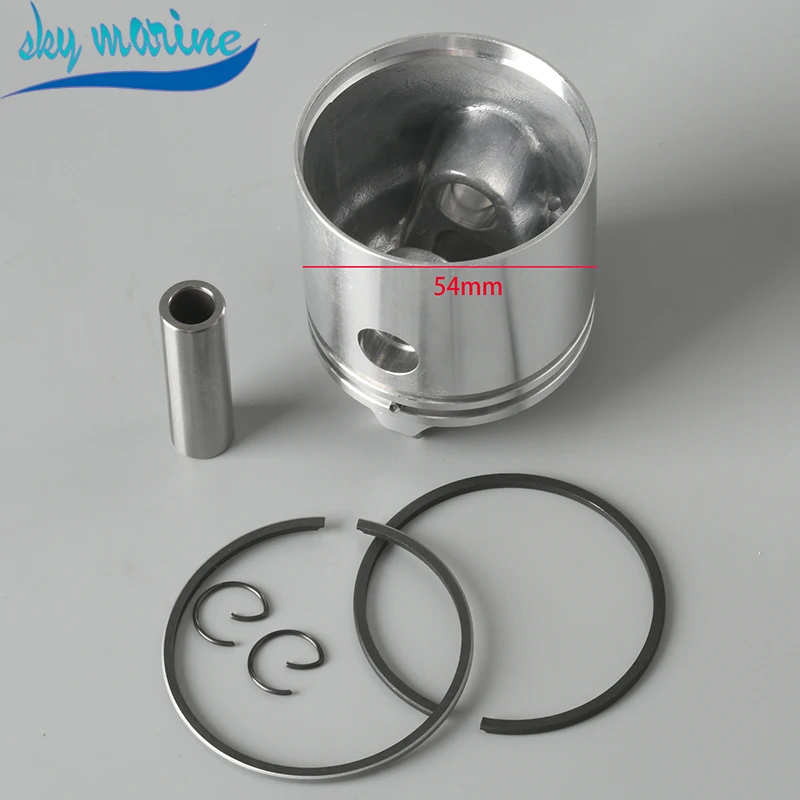 

6E3-11631 Piston Set Std For Yamaha Outboard Motor Parts 5HP 2 Stroke 54MM 6E3-11631-00-98 6E3-11631-00 6E311631 Powertec Seapro