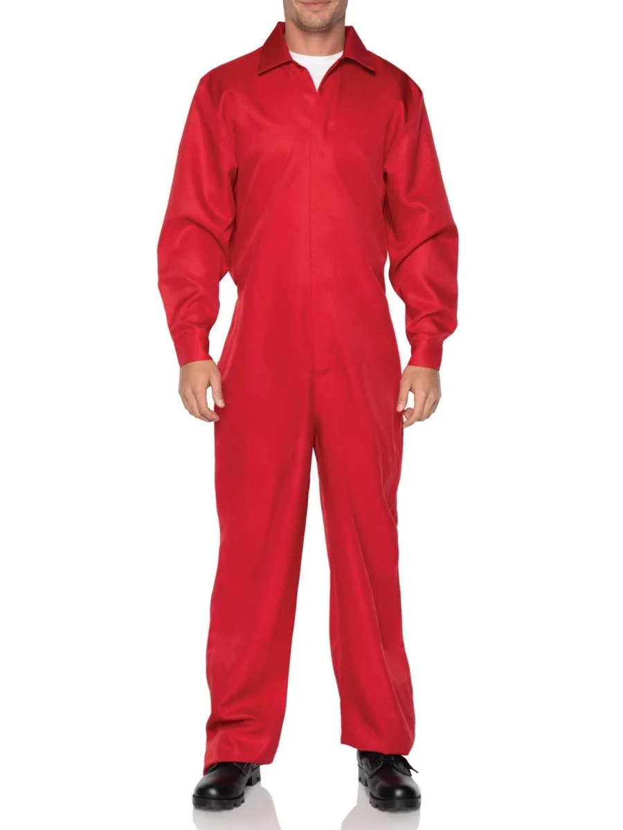 Adult Prisoner Jumpsuit Halloween Mens Costume Orange Costume Prison Inmate Jumpsuit Convict for Halloween Cosplay Sets