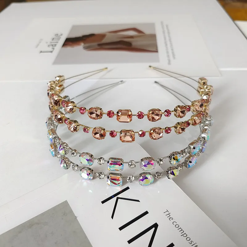 Bohemian Crystal Rhinestone Metal Hairband Headband Adult Hair Accessories Hair Jewley