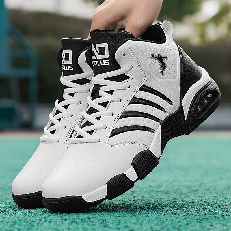 Men Mid Top Basketball Shoes Professional Breathable Shock Absorption Anti-slip Sneakers Outdoor Court Training Athletic Shoes