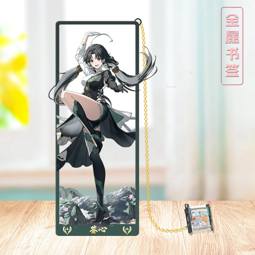 Anime Wuthering Waves Yinlin Verina CALCHARO Jianxin Jiyan Baizhi Encore Metal Bookmark Props Card Halloween