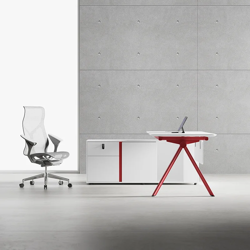 

Company Desk Furniture Female Manager Boss Bench Bookcase Staff Desk Simple and Modern