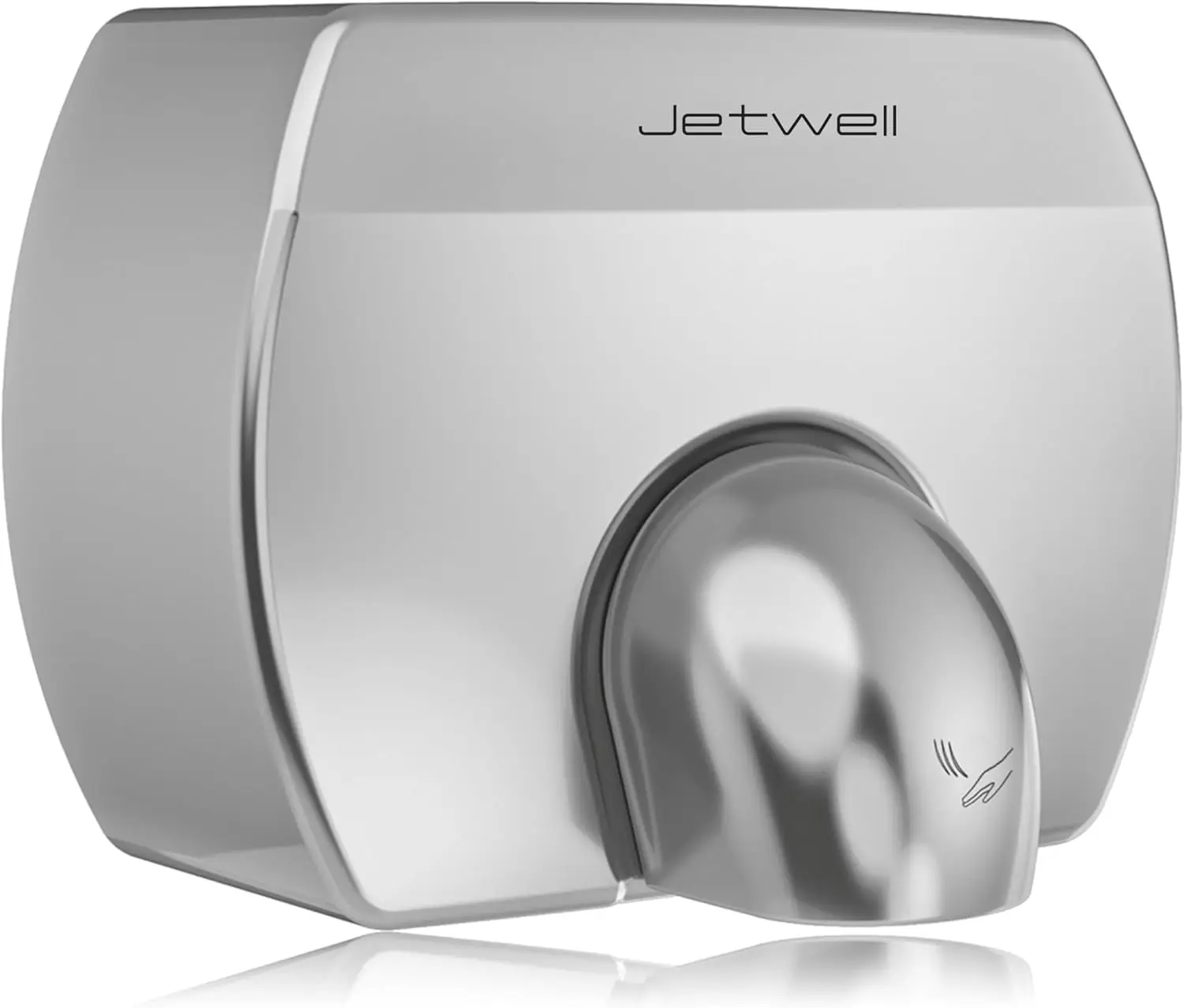 Elegant Compact Commercial Hand Dryer, High Speed Automatic Warm Wind, Hardwired Stainless Steel Cover, AC110V-130V