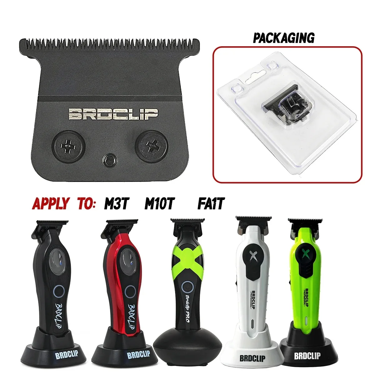 Оригинальное сменное лезвие BRDCLIP для профессиональной машинки для стрижки волос KM-2299, триммер для парикмахерской FA1T, режущая головка из углеродистой стали