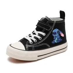 Chaussures de sport en toile imprimée pour enfants, chaussures de tennis pour garçons et filles, chaussures de confort de dessin animé Disney, haut de gamme, décontracté, quatre saisons, CAN o Stitch