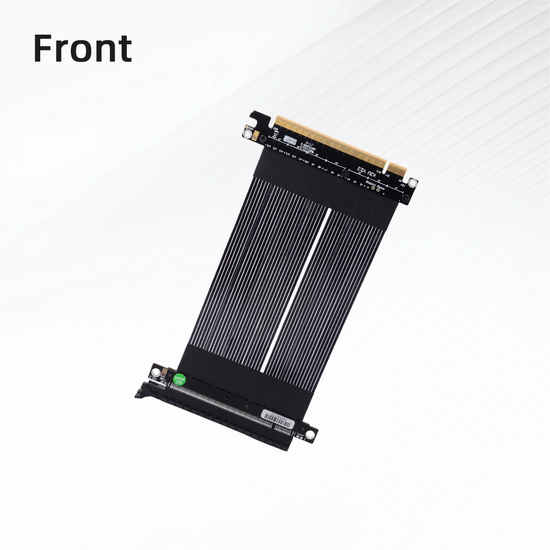 ADT-Link K33UF-FG PCIe 5.0 x16 Graphics Card Extension Cable Standard High-Speed Lossless Riser Cable with Airplane Head Buckle