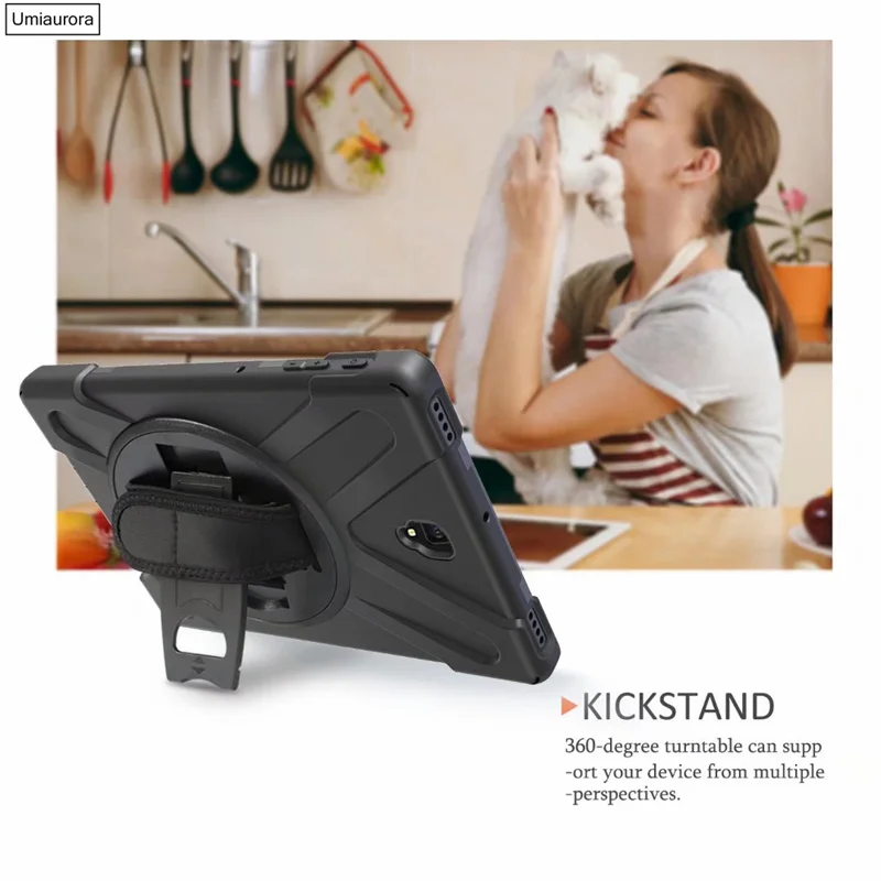 For Samsung Tab S4 10.5 inch SM-T830 SM-T835 Heavy Duty Rugged Tablet Case Hand Strap Stand Shockproof PC Cover Protective Funda view 6
