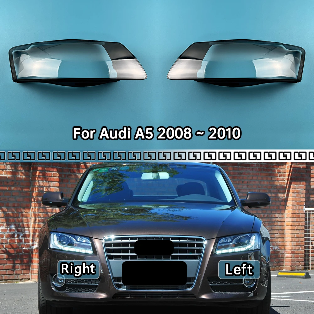 

For Audi A5 2008 2009 2010 Front Lamp Shade Headlight Mask Shell Transparent Cover Lens Replace The Original Lampshade