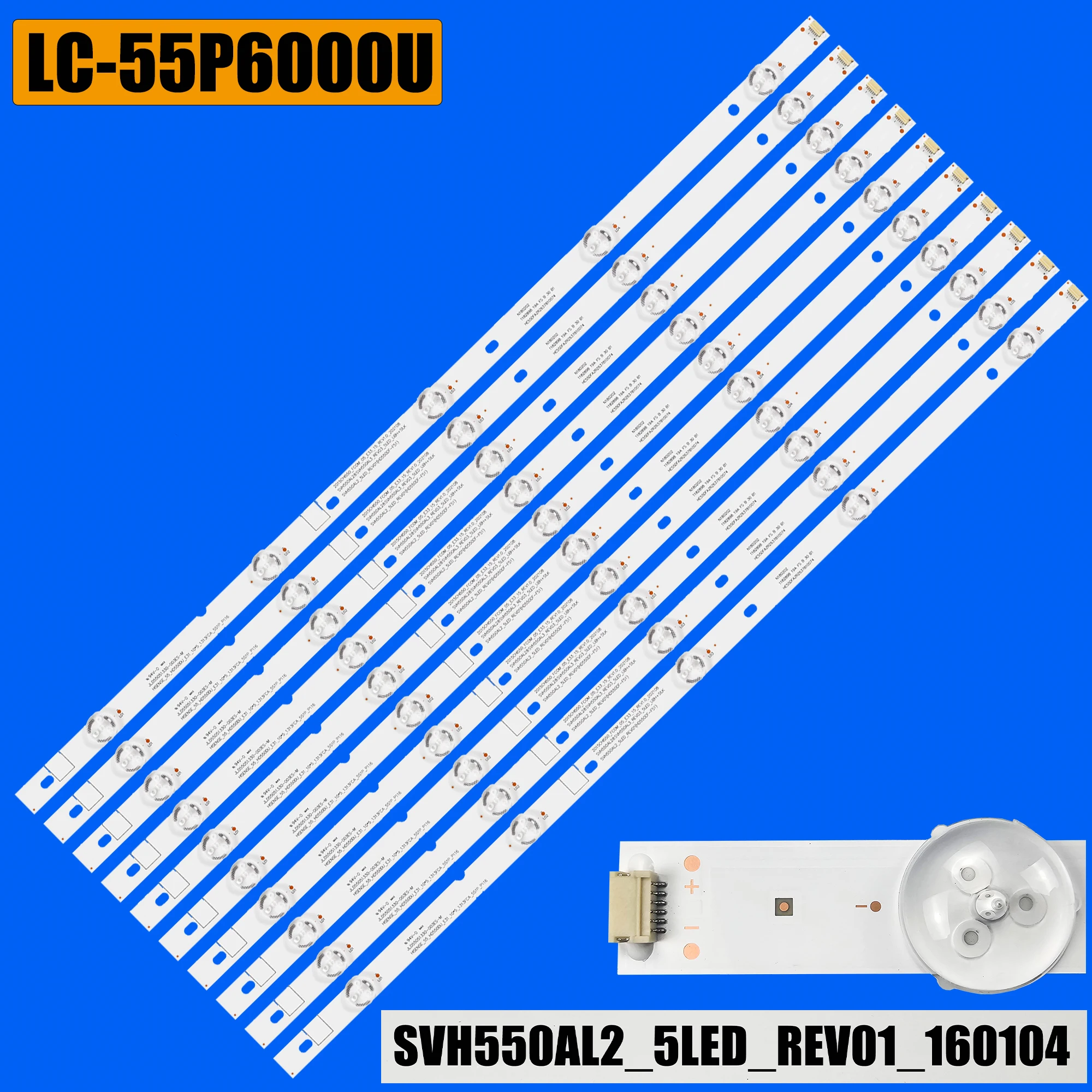 

LED Backlight Strip For LC-55P6000U NS-55D420NA18 55R6107 55R7050E 55R6D LED55EC320A 55R7050E LED55M5000U 55DU6500