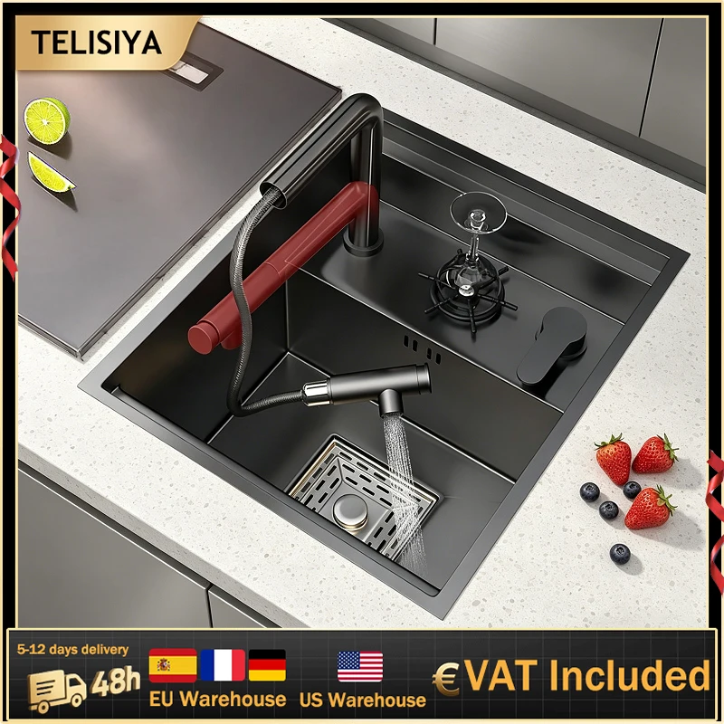 

Hidden Rice Grain Embossed Kitchen Sink RV Bar Wash Basin Stainless Steel Mini Small Single Slot Wash Dish Undermount Basin