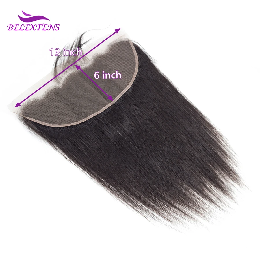 13x6 Frontal Closure Straight Lace Closure Pre Plucked Transparent Free Shipping 14-24 inch Human Hair Lace Closure