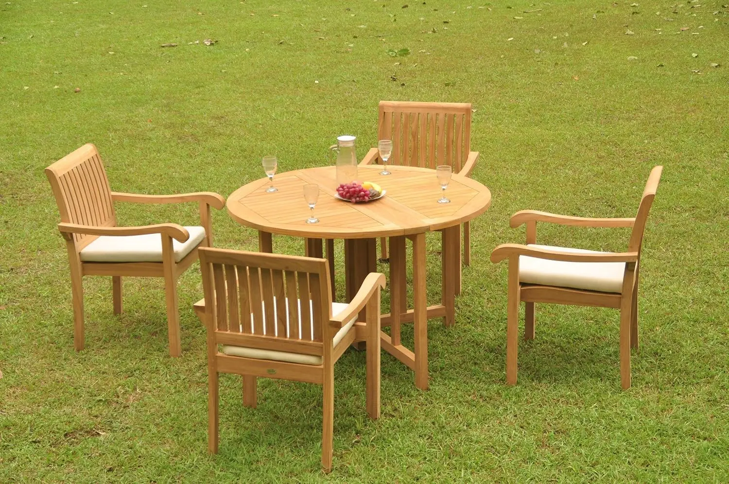 4 Seater Grade-A Teak Wood Dining Set 48