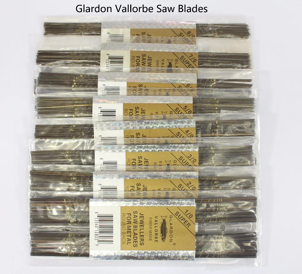 7gtool 144pcs/bag Glardon Vallorbe Saw-blades 0/0-8/0 Jewelry Saw Blades Swiss Sawblades Jewelry DIY Tools And Equipment