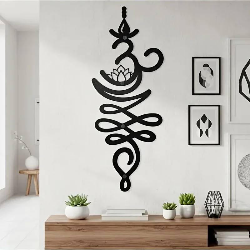 CIFBUY Lotus Flower Metal Wall Art Iron Sculpture Decor for Home Living Room Bedroom Spiritual Yoga Meditation Boho Gift Rustic