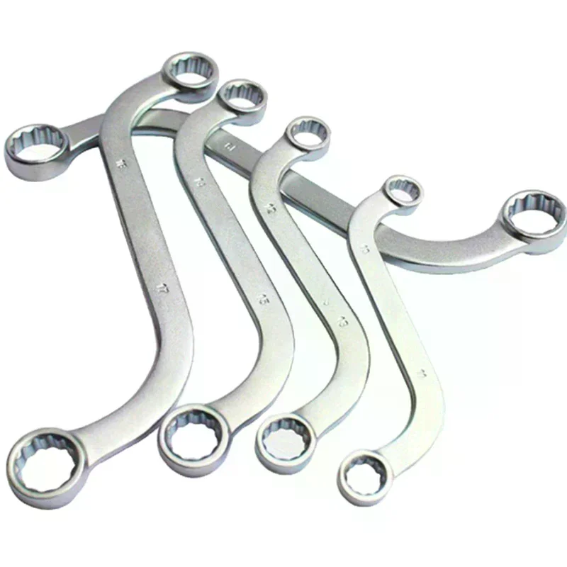 【W】1/5Pcs S Type Double Ended Allen Wrench Combination Ring Spanner Plum Plate Curved Machine Fastener Repair Tools