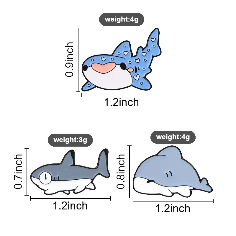 Whale Shark With Heart Spots Enamel Pin, Cute Ocean Brooch For Sea Animal Lovers And Kawaii Style Gift