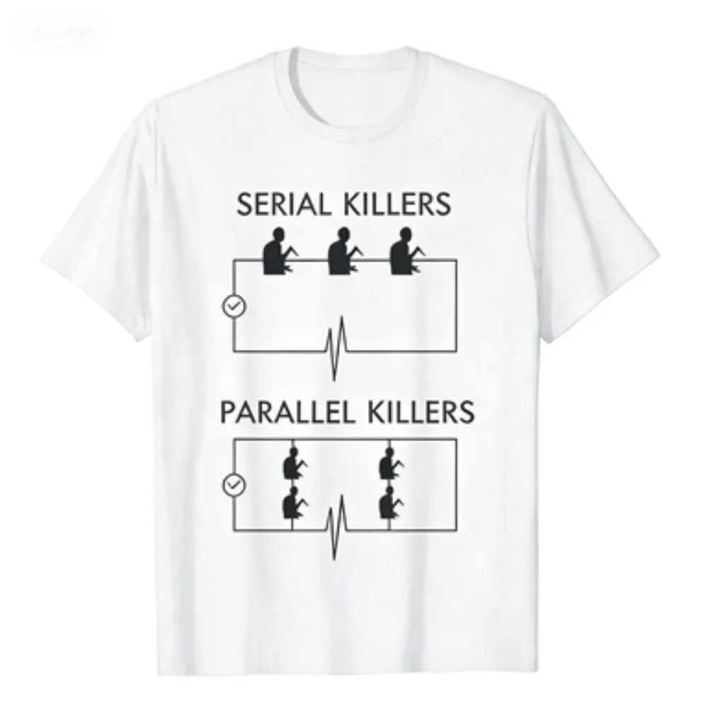 Summer Men Killer Series  Pattern T-Shirt High-quality Fabric 100% Pure Cotton Material Suitable Both Men Women Trendy Versatile