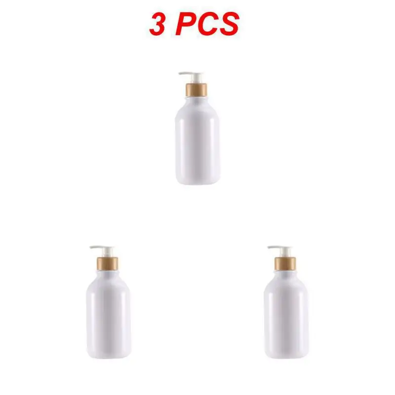 3/2/1PCS 300/500ml Soap Pump Dispenser Shampoo Kitchen Dish Wood Pump Bottle Refill Shower Gel Bathroom Hand Liquid Storage Cont