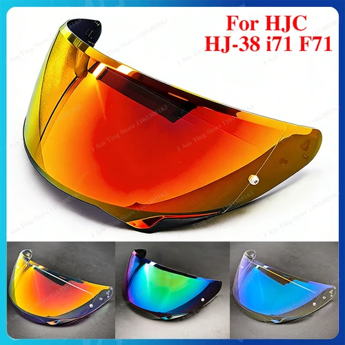 Lente de visera para casco de motocicleta i71 para HJC HJ-38 i71 F71, reemplazo Anti-UV, antiarañazos, protección contra el viento a prueba de polvo, accesorios para motocicleta