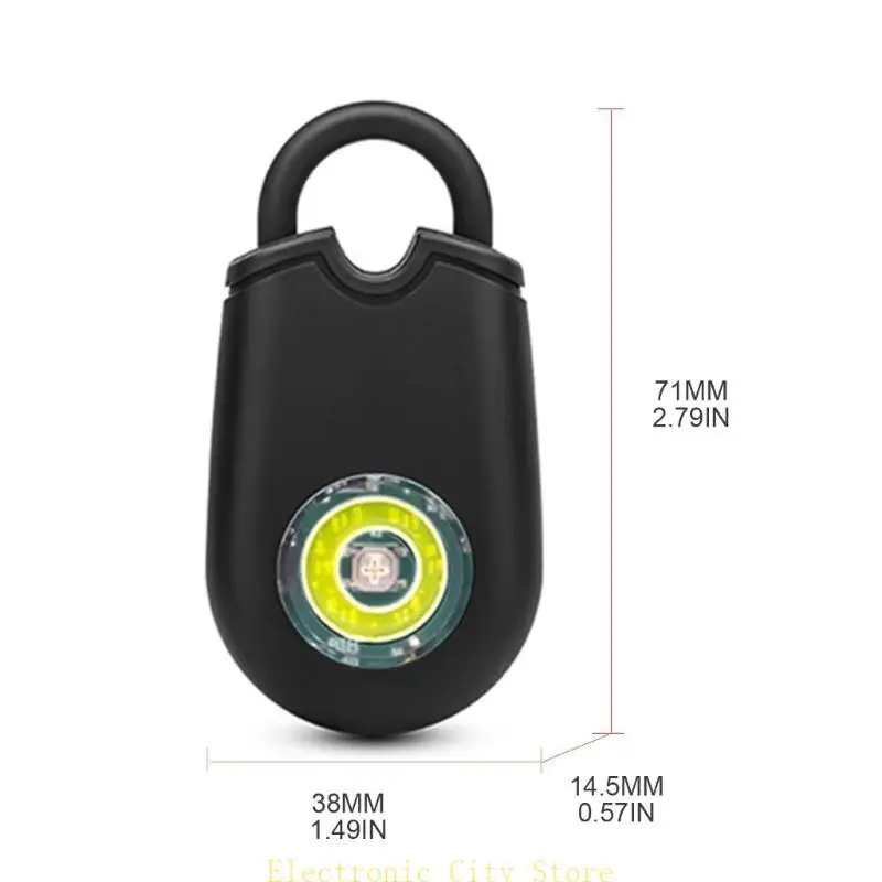 Safety Alarm 130dB Alarm Keychain with LED Light HU8D