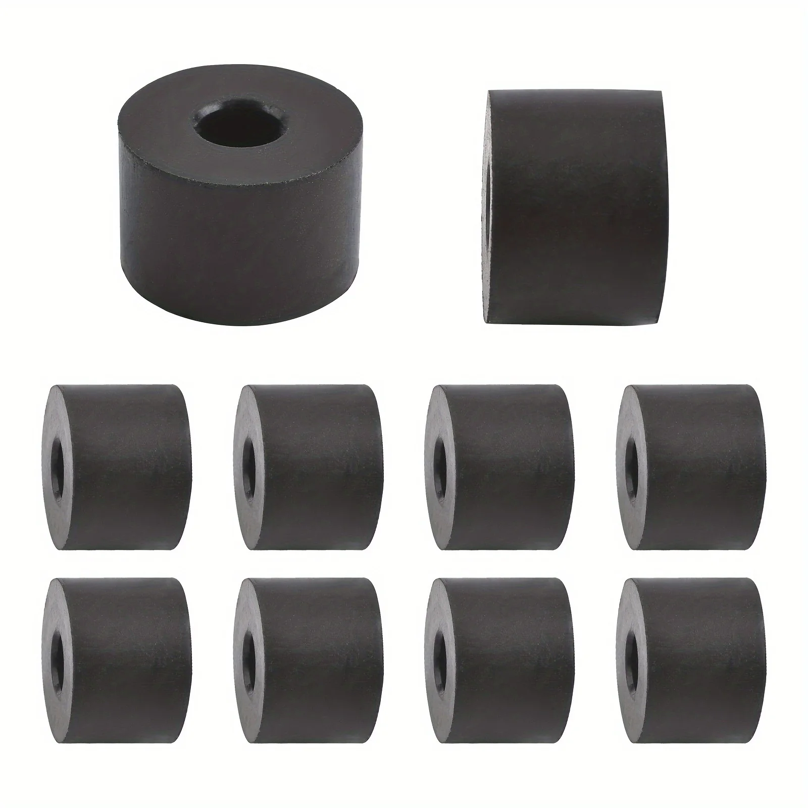 10pcs Black Rubber Gaskets, 3/4 Inch Thickness - Flat Washers for Office Use, Multi-purpose Rubber Bushings & Rubber Washers