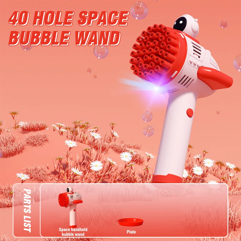 40 Hole Light Electric Bubble Gun Handheld Bubble Toy for Children Outdoor Parent-child Interact Game Soap Bubble Machine Toys