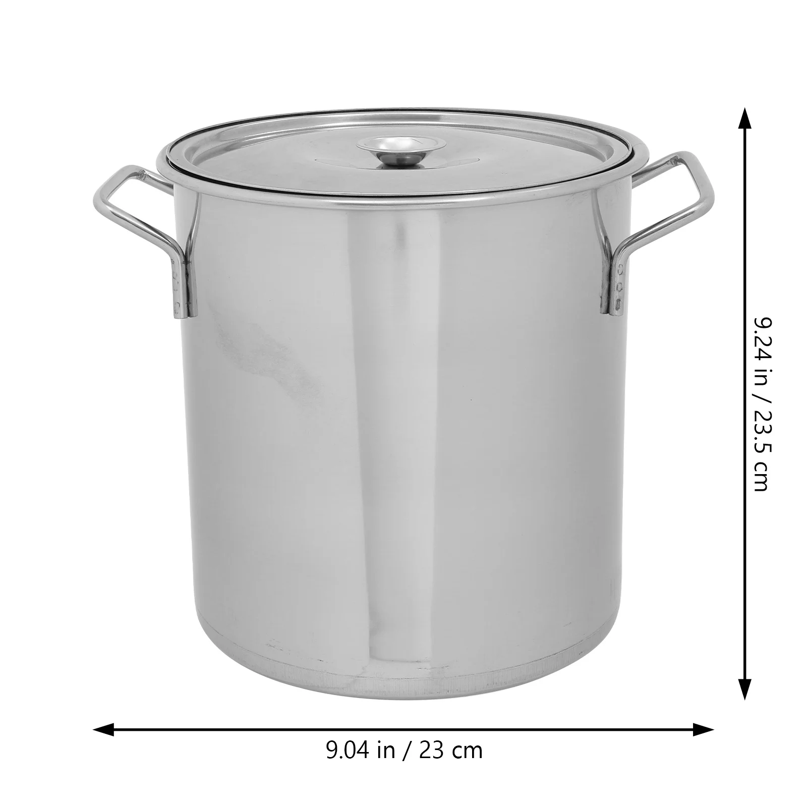 Heavy Duty Stainless Steel Soup Pot with Lid Large Stock Pot for Rice Cooking Thick Gauge 22cm Kitchen Cookware