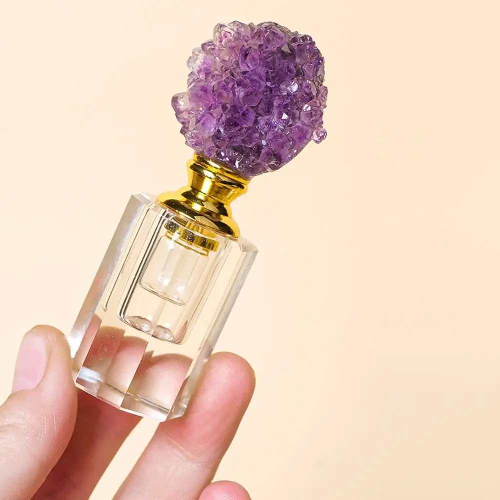 Kreatywna kryształowa butelka, pusta, wielokrotnego użytku, do dyfuzora olejków eterycznych, kryształowa butelka z zakraplaczem na olejki o pojemności 3 ml.