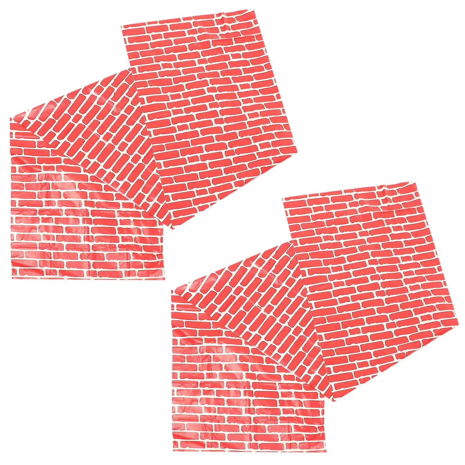 

2Pcs Christmas Brick Wall Tablecloth Wear-Resistant Flannel Cover for Camping Picnic Tablecloths Table Cloths Picnic Table Cloth