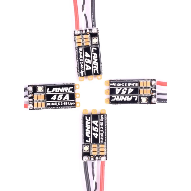 LANRC 35A 45A ESC 2-6S 調整可能な LED BLHeli-S 干渉防止スピードコントローラー高周波 FPV ドローンアクセサリー用