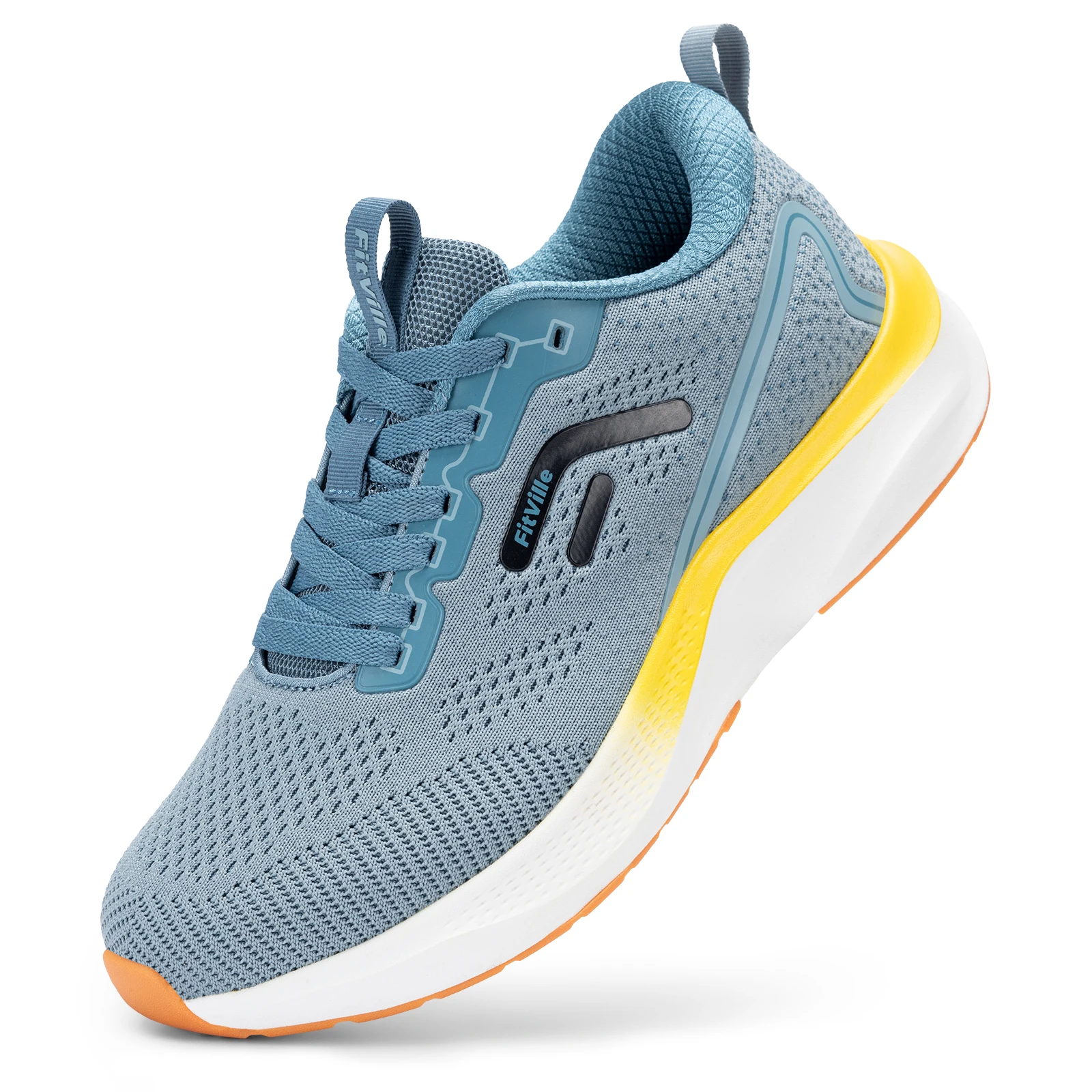 FitVille Men Wide Width Running Sneakers, Breathable Light Athletic Training Shoes, Comfort Wide Footwear for Swollen Feet, Diabetic Feet
