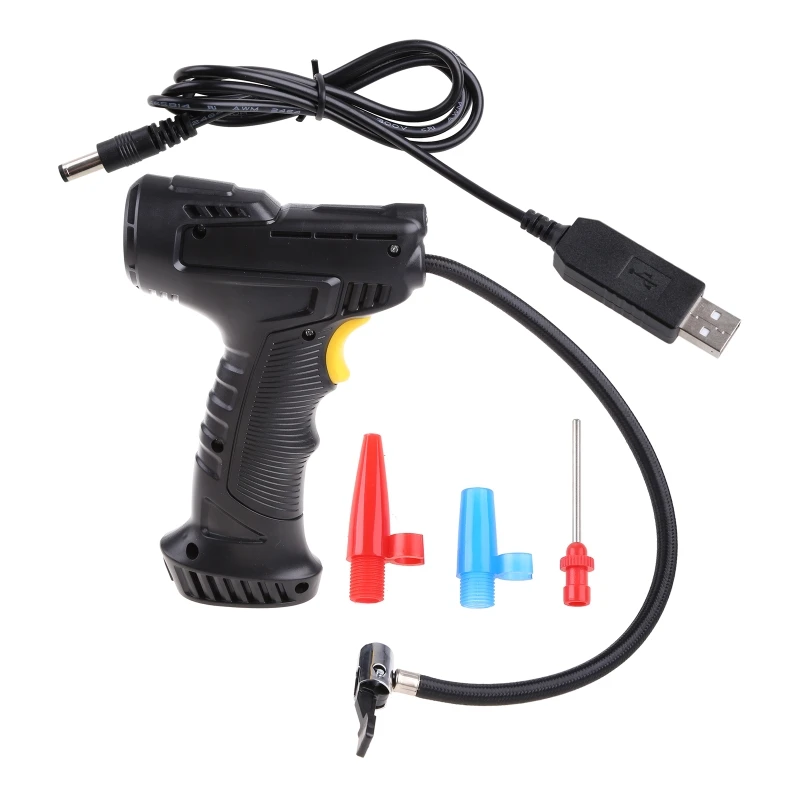 120W Car Air Pump Portable Motorcycle Vehicle Tire Inflator Air Compressor Powered by 2000mAh Lithium-ion Battery