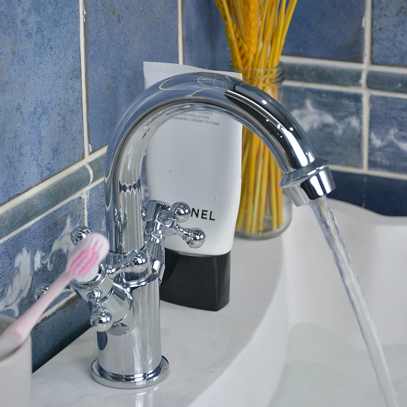High-End European Classical All Brass Single Handle Basin Faucet Tap   5 Years Warranty Anti-Scalding Tap CE UPC Certification