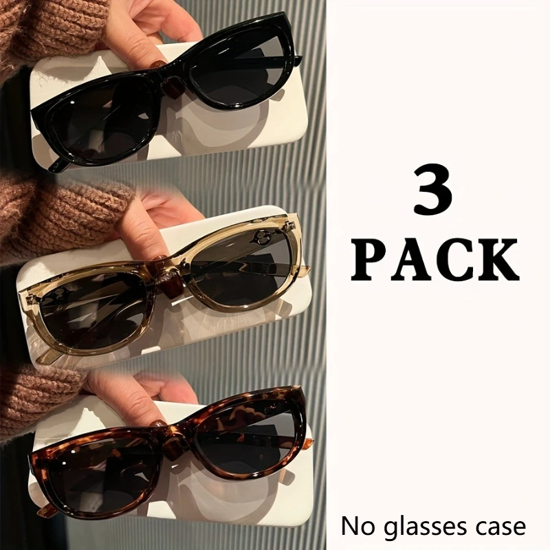 3PCS Classic Oval Sunglasses Women Retro Star Brand Design Shades UV400 Eyewear Fashion Cat Eye Outdoor Men Women Sun Glasses