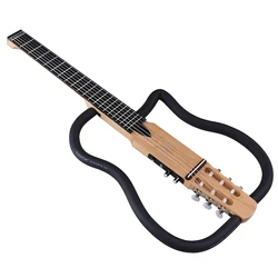 Headless Guitar 6 String Silence Classical Guitar 34 Inch Foldable Electric Guitar Full Canada Maple Wood Body Silent Style