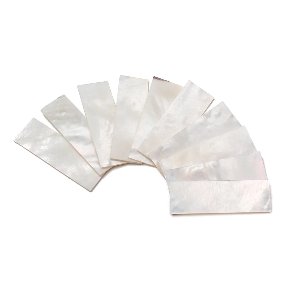 

10 PCS DIY Inlays Markers Material For Guitar Fingerboard Fretboard Neck White Shell Block Guitar Parts and Accessories