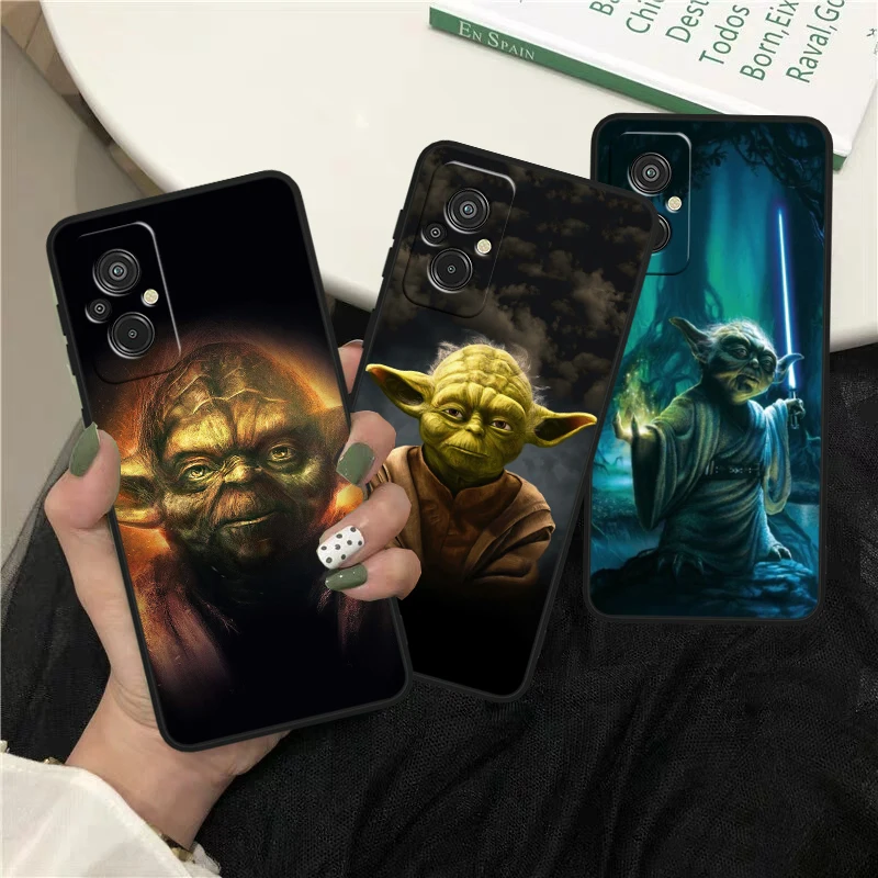 Cartoon Baby Yodas S-tar W-ars For Xiaomi Redmi K60 12C 12 11A A1 11 10C 10X 9T 9C 9AT 8A Pro Silicone Black Phone Case