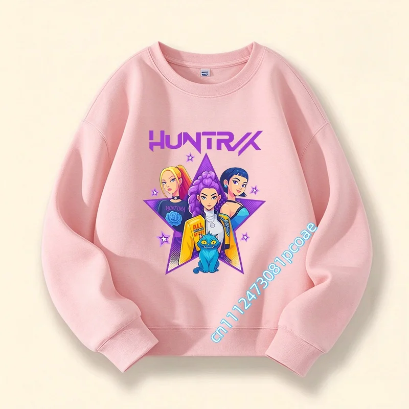 Children's hooded sweatshirt concert cartoon print boys' sport shirt girls' casual top fall/winter long-sleeved hoodie