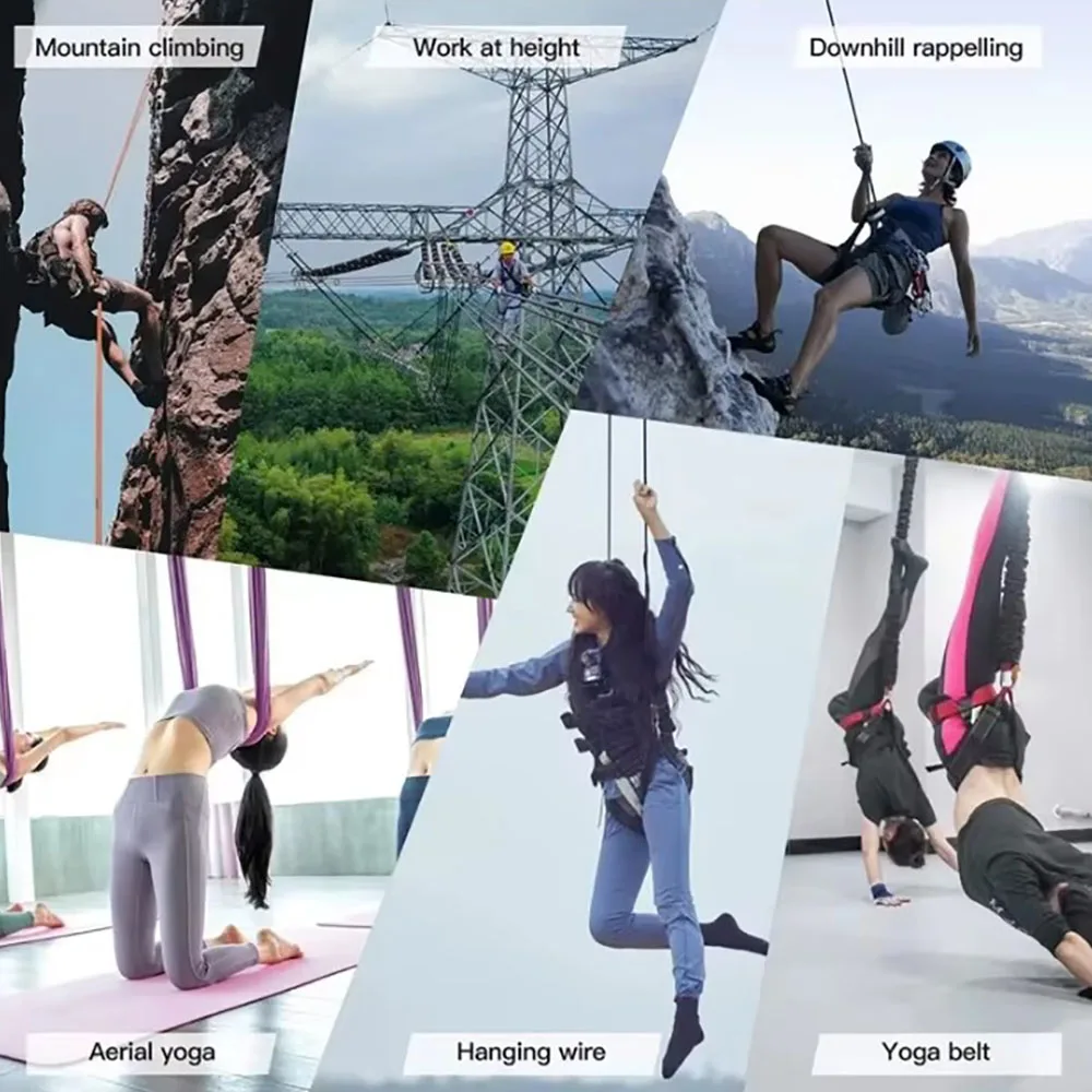 Aerial Silk Yoga Hardware Kit 30kN Swivel Connector Figure 8 Descender Climbing Carabiner Set for Aerial Dance Rescue Training view 5