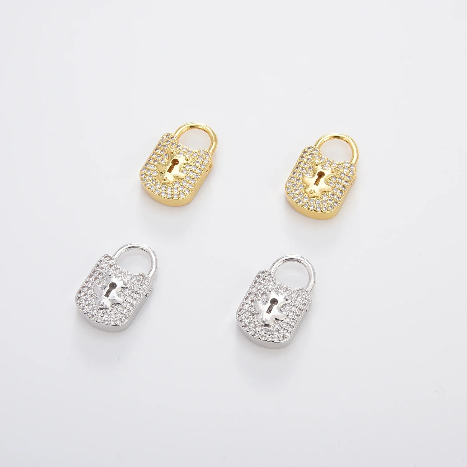 Keychain Lobster Clasp for Necklace Jewelry Charms Making supplies DIY Bracelet Chains Zircon Accessories Round Heart Lock Shape