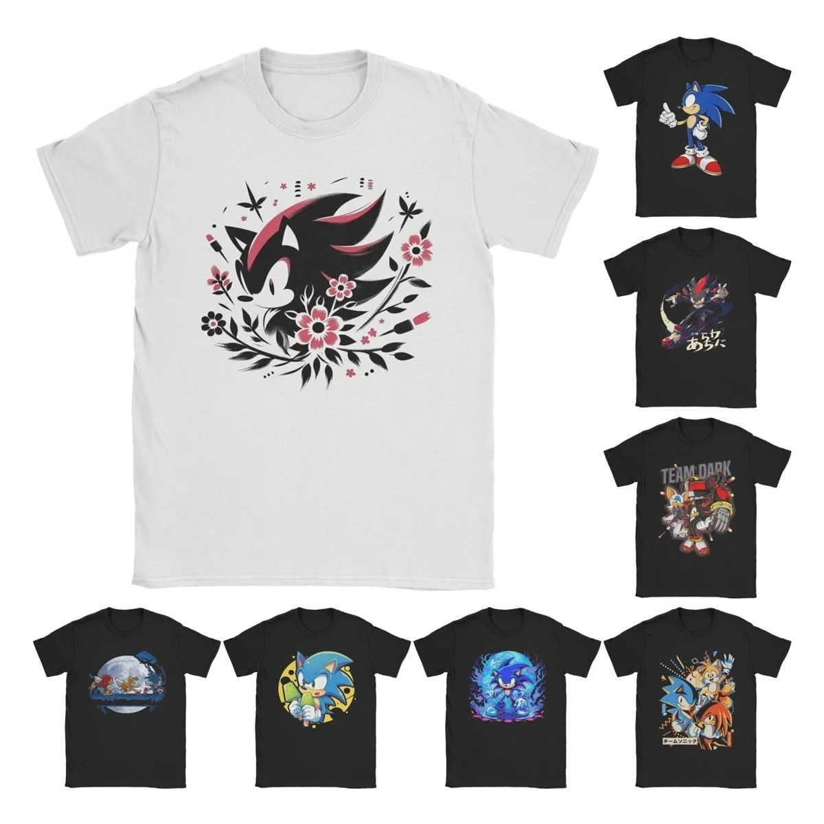 Shadow The Hedgehogs T-Shirts Men  Novelty Cotton Tees O Neck Short Sleeve T Shirt Gift Idea Clothes