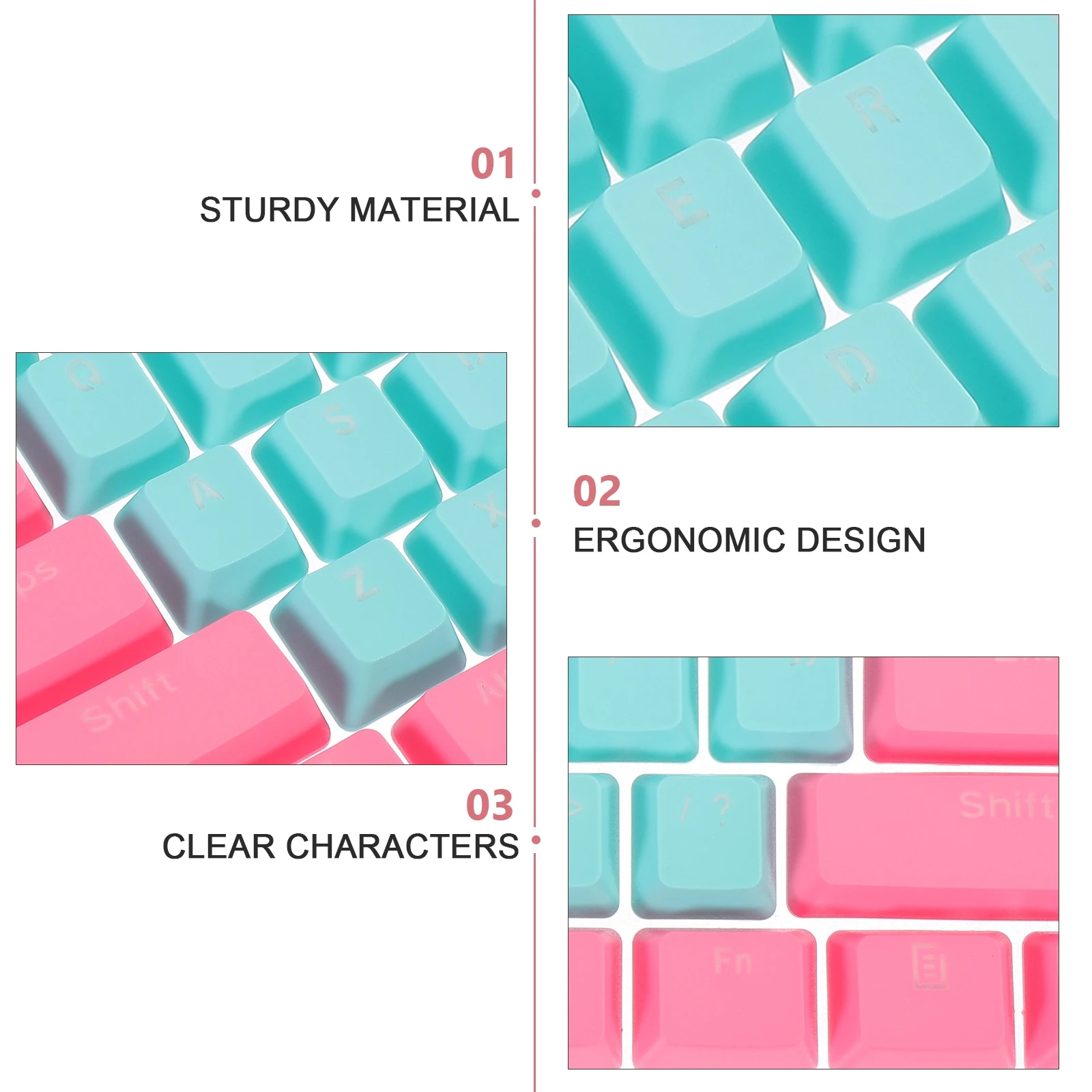 

1 set Keycaps Set Durable Mechanical Keyboard Replacement Keys Non-Peeling Engraved For Pc Computer Keyboard Accessories