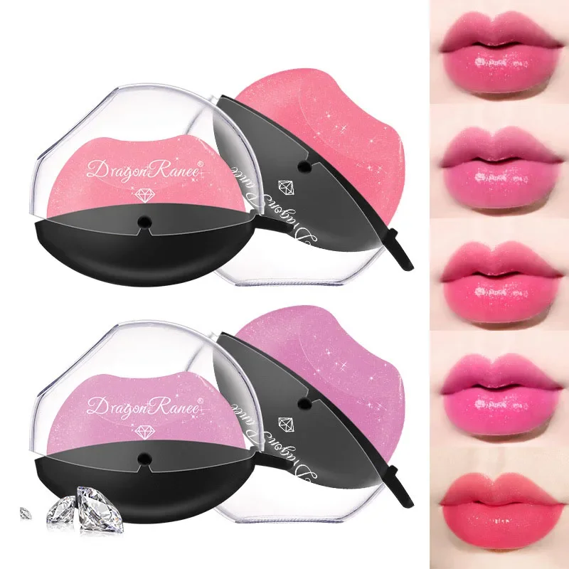 

Lazy Lipstick Pearl light Temperature Color Changing Lip-shaped Lipstick Velvet Moisturizing Lip Gloss Waterproof Non-stick Cup