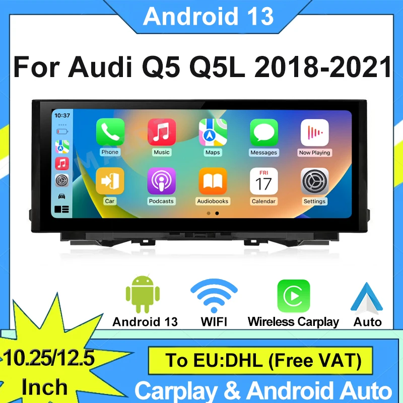 

Autoradio Car Intelligent System For Audi Q5 Q5L 2018-2021 MMI Wireless Carplay Android Auto Automotive Multimedia Player GPS 4G