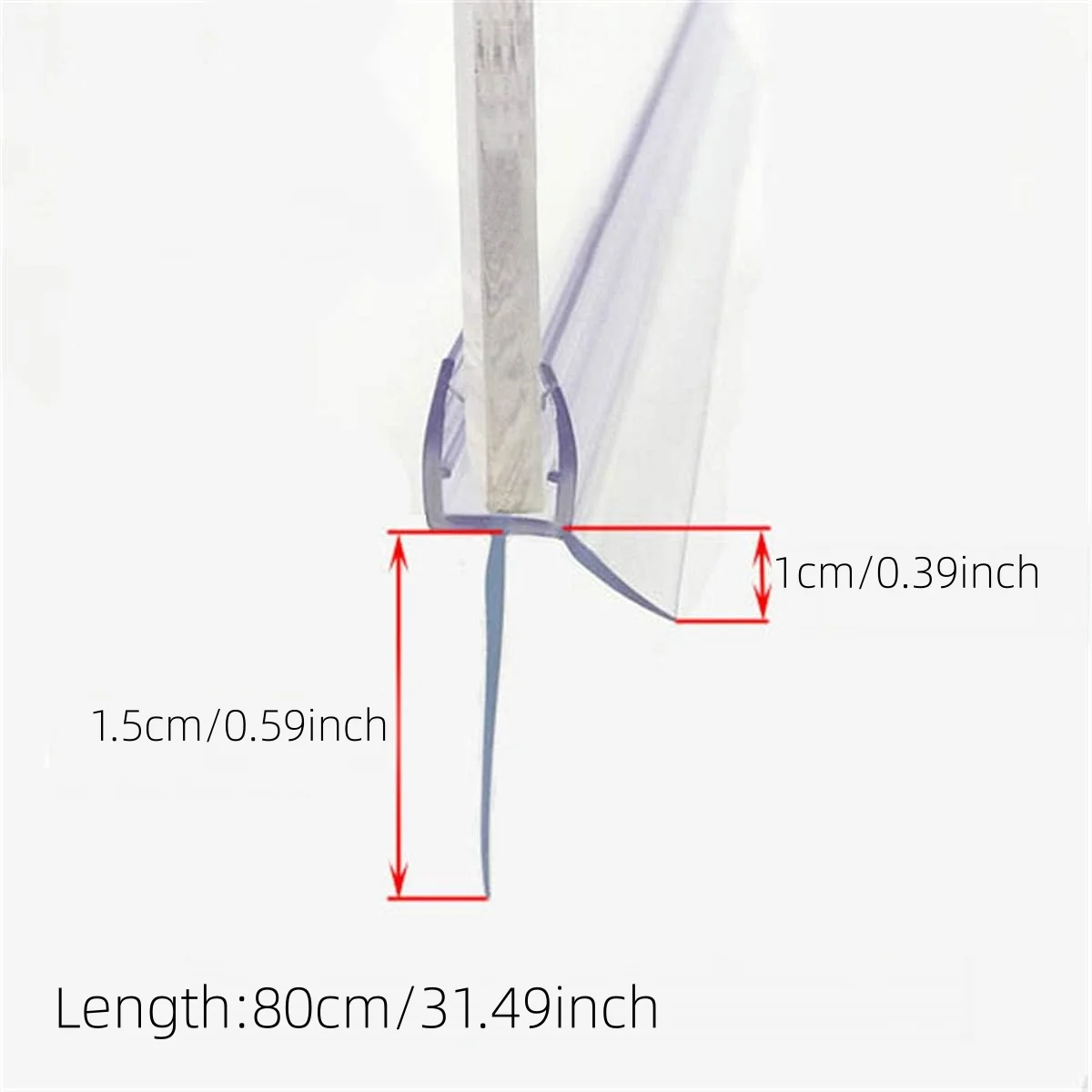 1/2/3/5pcs Bottom Water Retaining Seal Strip for Bathroom Glass Doors, Waterproof Barrier, Drainage Guiding,Easy Installation