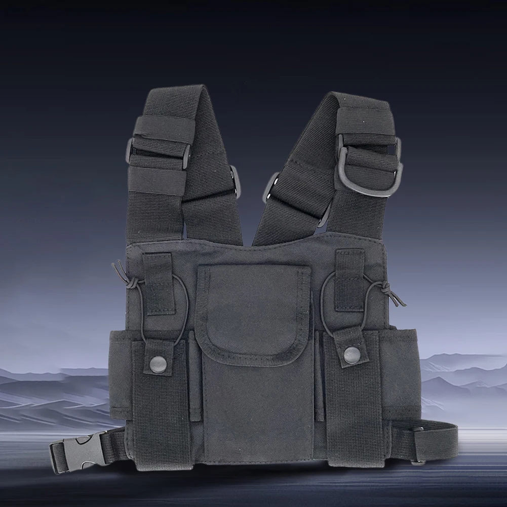 Radio Harness Chest Front Pack Adjustable Strap Outdoor Chest Rig Bag Waterproof for Baofeng UV-5R UV-82 BF-888S Walkie Talkie