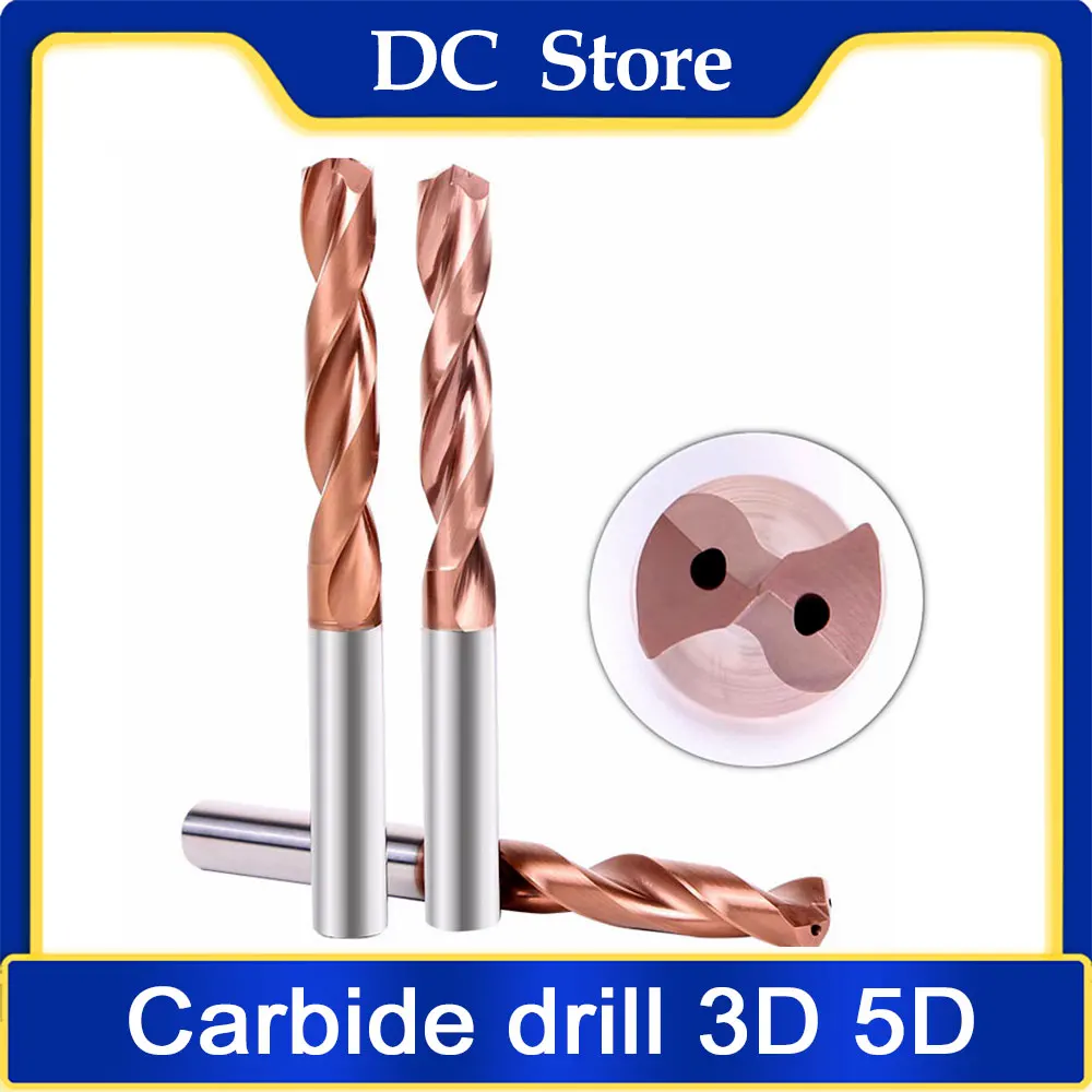 

Carbide Drill 3xD 5xD 3.1-25 with Inner Through Coolant Hole Parallel Shank Metal Efficient CNC Tool Tungsten Steel Drill