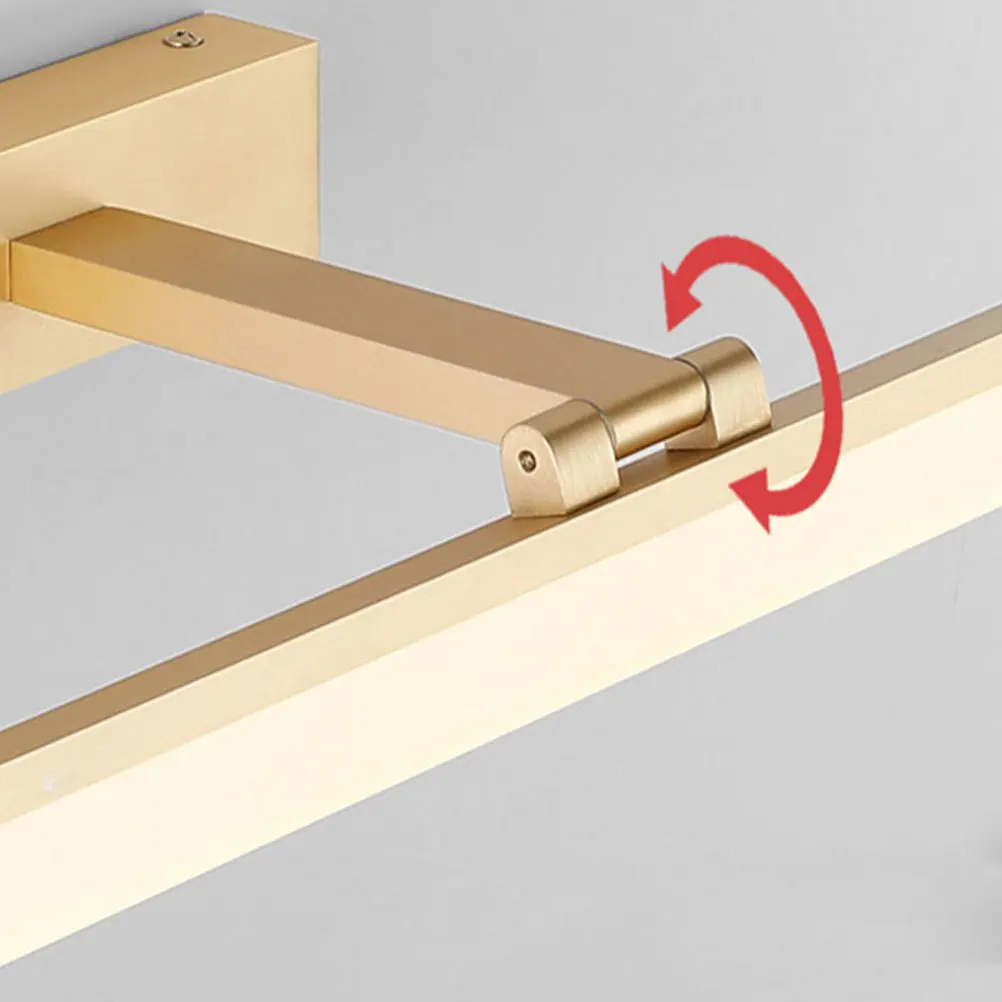 

LED Mirror Headlight Stainless Steel 9W 40cm Golden White Light Modern Wall Lamp for Bathroom Living Room Makeup Mirror Light