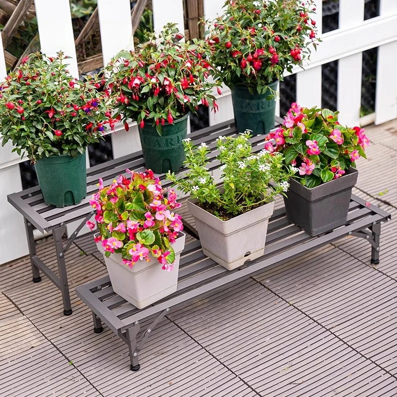 Rust-Proof Aluminum Tiered Plant Stand Multi-Level Outdoor Flower Shelf for Succulents Balcony Durable Metal Garden Storage Rack